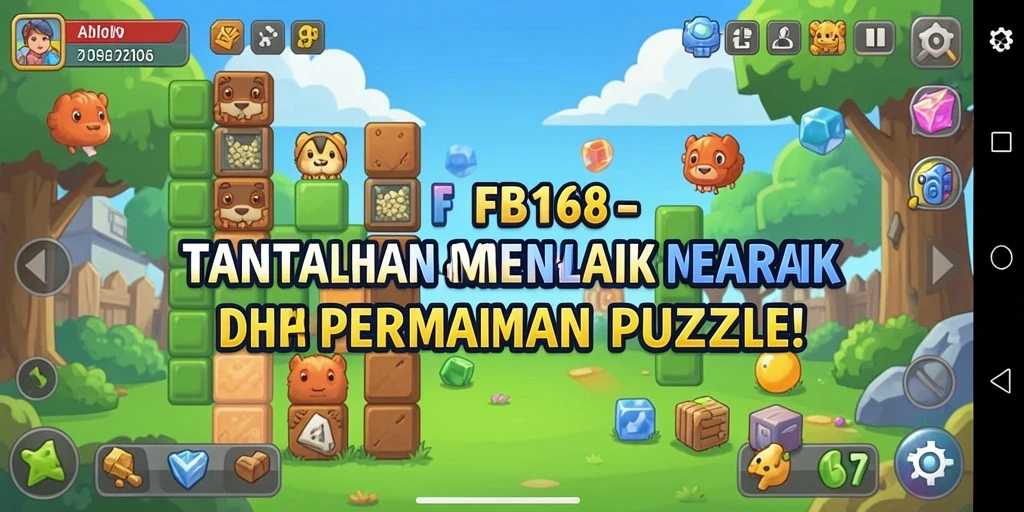Screenshot gameplay FB168 menampilkan tantangan puzzle yang menarik.