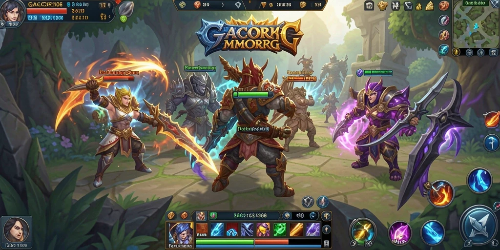 Tampilan gameplay GACOR108 yang menakjubkan dan beragam karakter.