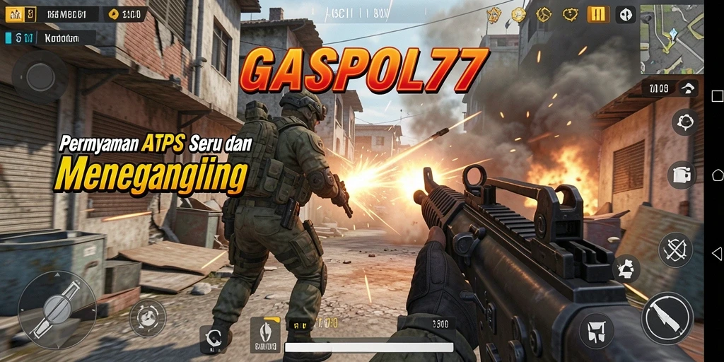 Tangkapan layar dari GASPOL77 menampilkan aksi pertempuran seru dalam gameplay TPS.