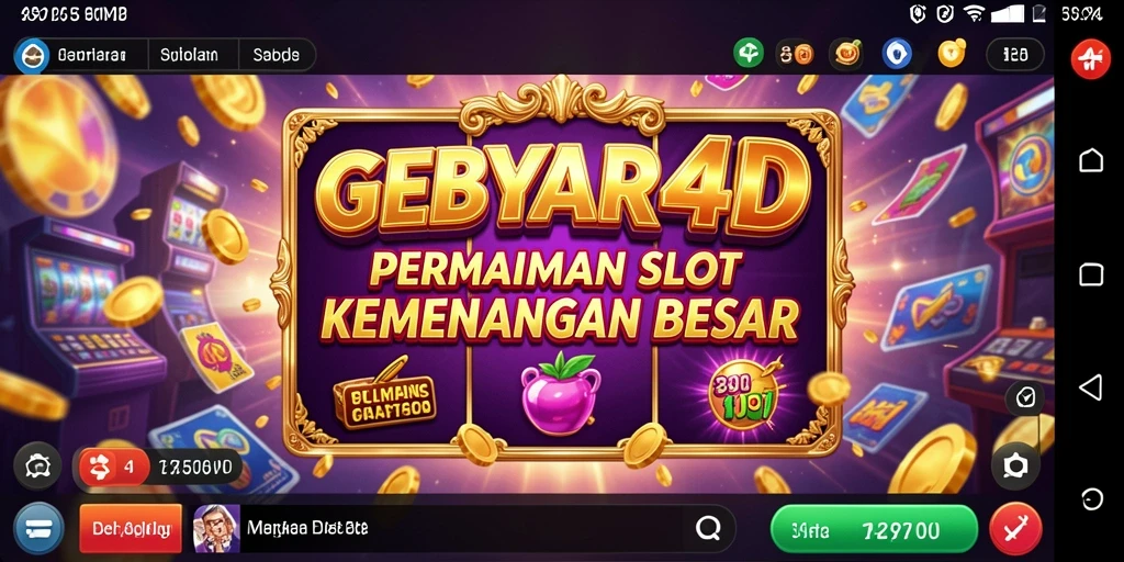Tampilan gameplay seru di GEBYAR4D dengan tema slot yang menarik.
