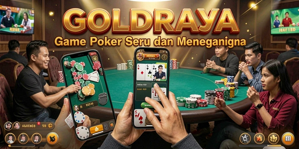 GOLDRAJA menampilkan gameplay poker yang seru dan menantang.