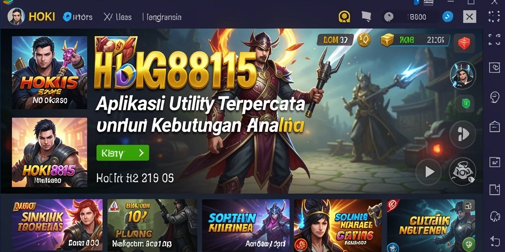 Tampilan HOKI8815 dengan fitur-fitur Utility yang lengkap dan mudah digunakan.