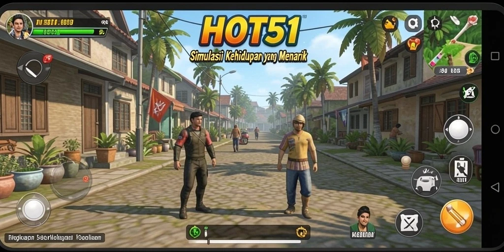 Tampilan gameplay REALIS di dunia simulasi HOT51.