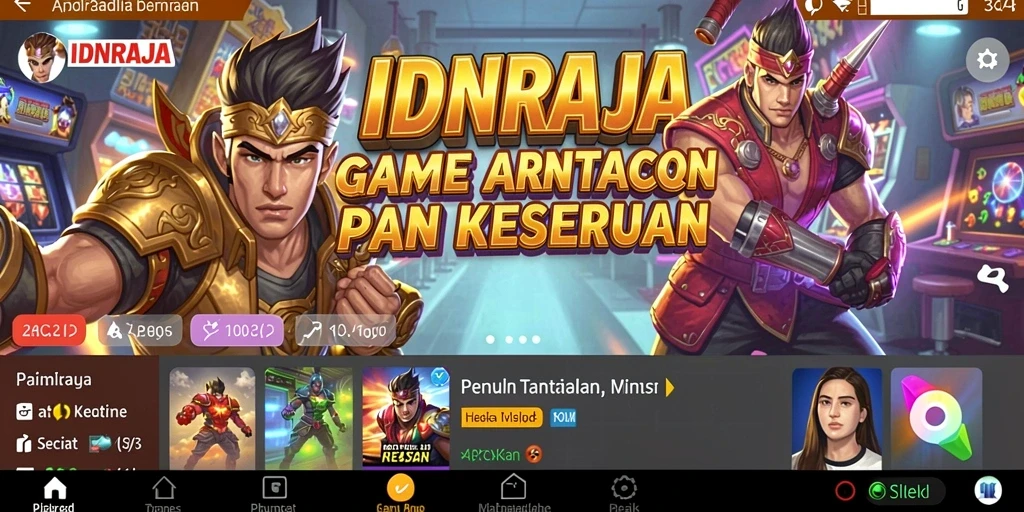 Screenshot gameplay IDNRAJA menampilkan aksi seru dan tantangan penuh warna.
