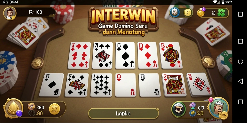Tangkapan layar INTERWIN menunjukkan pengalaman bermain Domino yang seru dan interaktif.