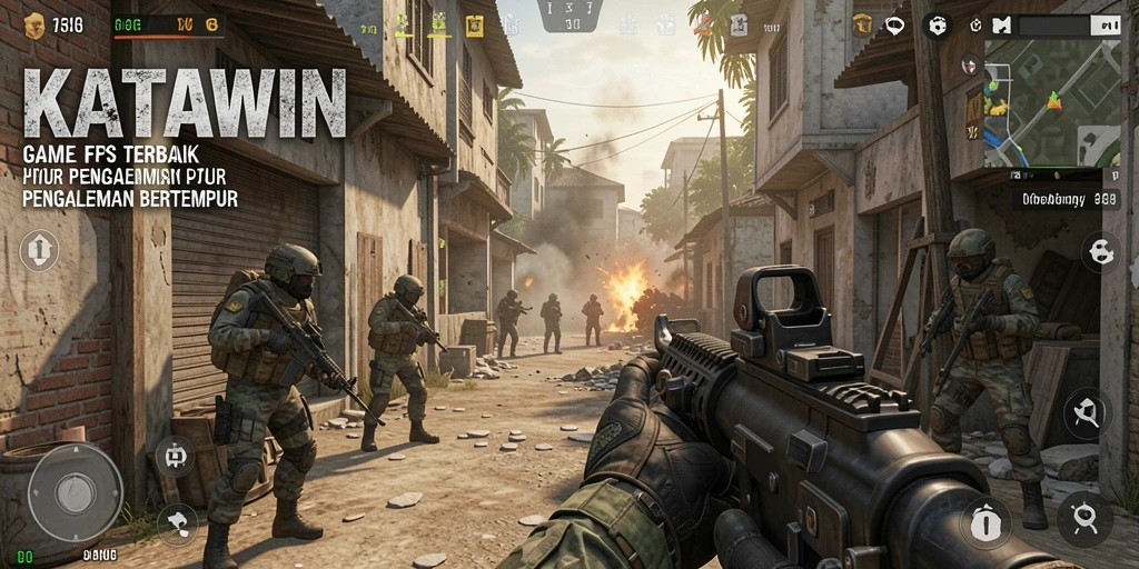 Gameplay FPS penuh aksi dari KATAWIN dengan grafis menawan.