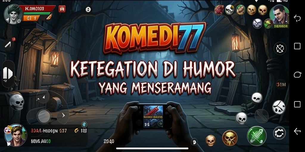 Tampilan gameplay KOMEDI77 yang menegangkan dan lucu.