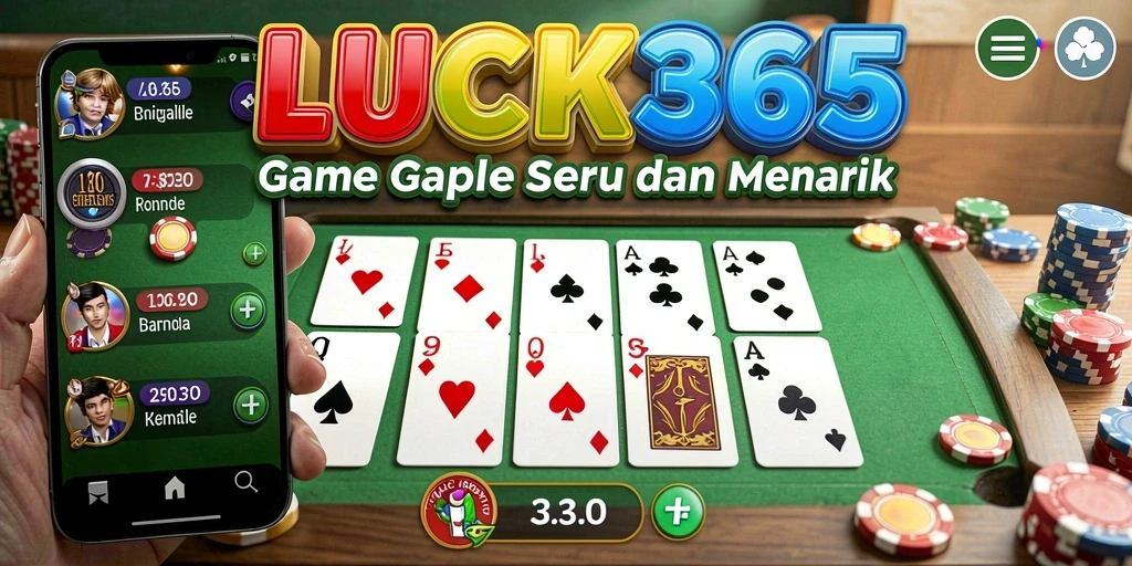 Screenshot gameplay menampilkan keseruan bermain Gaple di LUCK365.