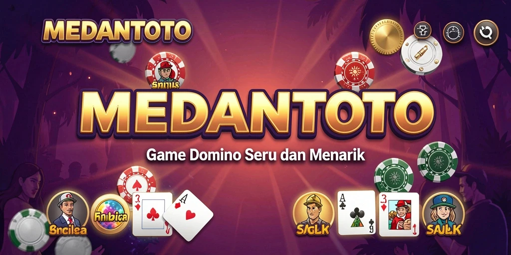 Screenshot gameplay MEDANTOTO saat bermain Domino dengan teman.