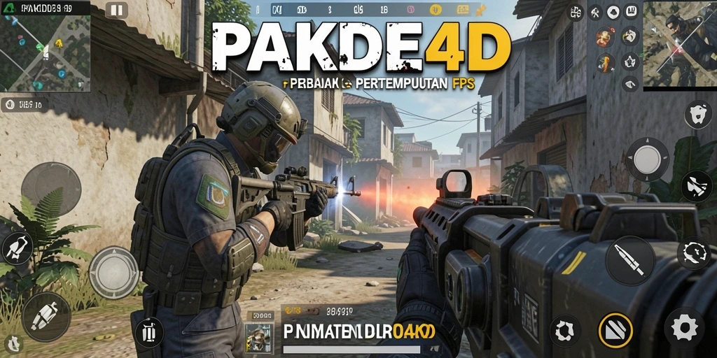 Screenshot PAKDE4D yang menunjukkan momen pertempuran seru dalam FPS.