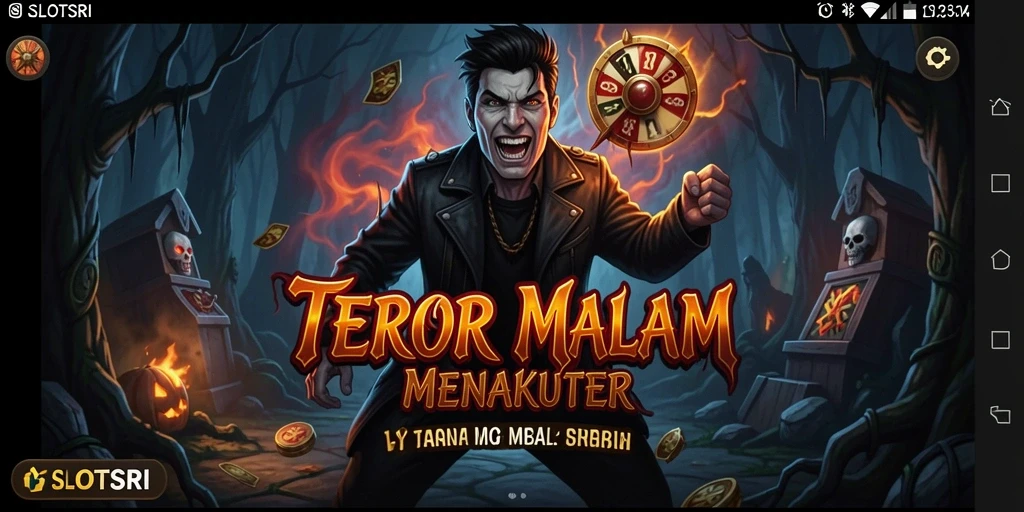 Tampilan gameplay SLOTSRI yang menegangkan dan menyeramkan.