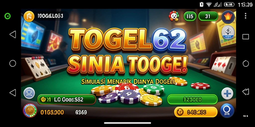 Tampilan gameplay TOGEL62 yang menawan dan interaktif.